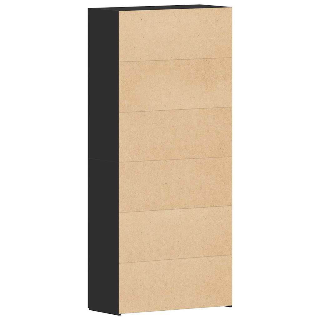 Dulap pentru pantofi Negru 80 x 35.5 x 180 cm Lemn compozit GartenMobel Dekor