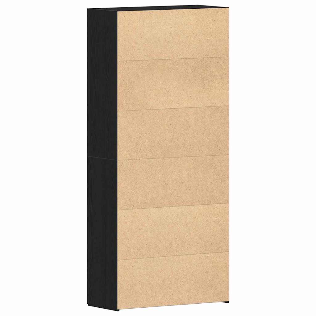 Dulap pentru pantofi Negru 80 x 35.5 x 180 cm Lemn compozit GartenMobel Dekor