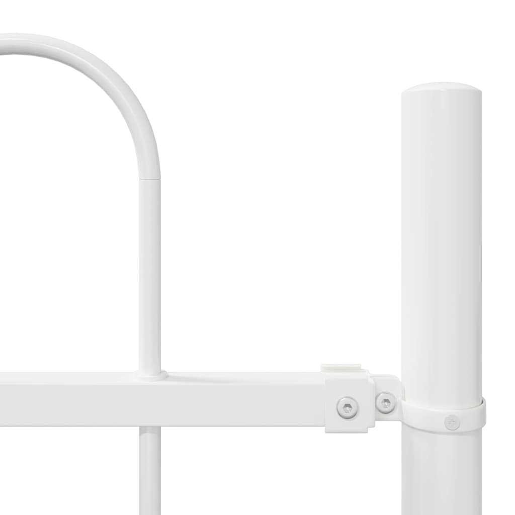 Gard de Grădină 5 pcs Alb 8,5 x 0,8 m Oțel acoperit cu pulbere GartenMobel Dekor