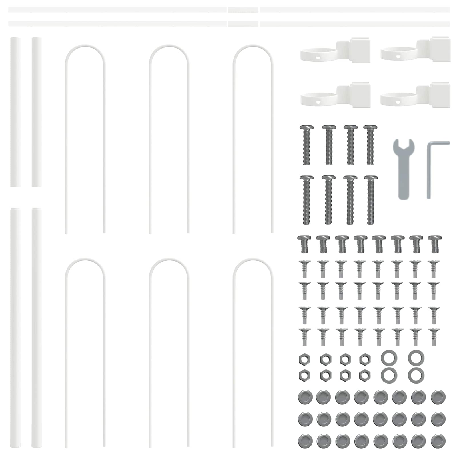 Gard de Grădină 9 pcs Alb 15,3 x 0,8 m Oțel acoperit cu pulbere GartenMobel Dekor