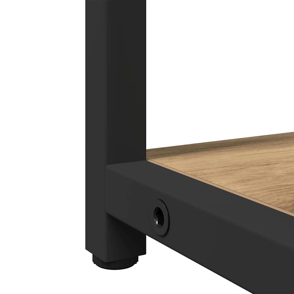 Set de mobilier pentru baie cu raft 3 pcs Maro Lemn compozit GartenMobel Dekor