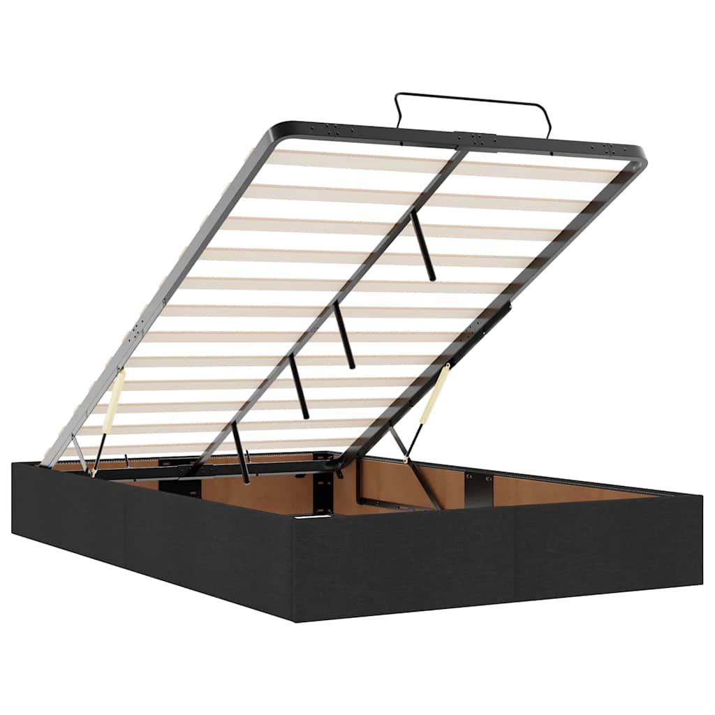 Pat otoman cu saltea, negru, 120x190 cm, catifea GartenMobel Dekor