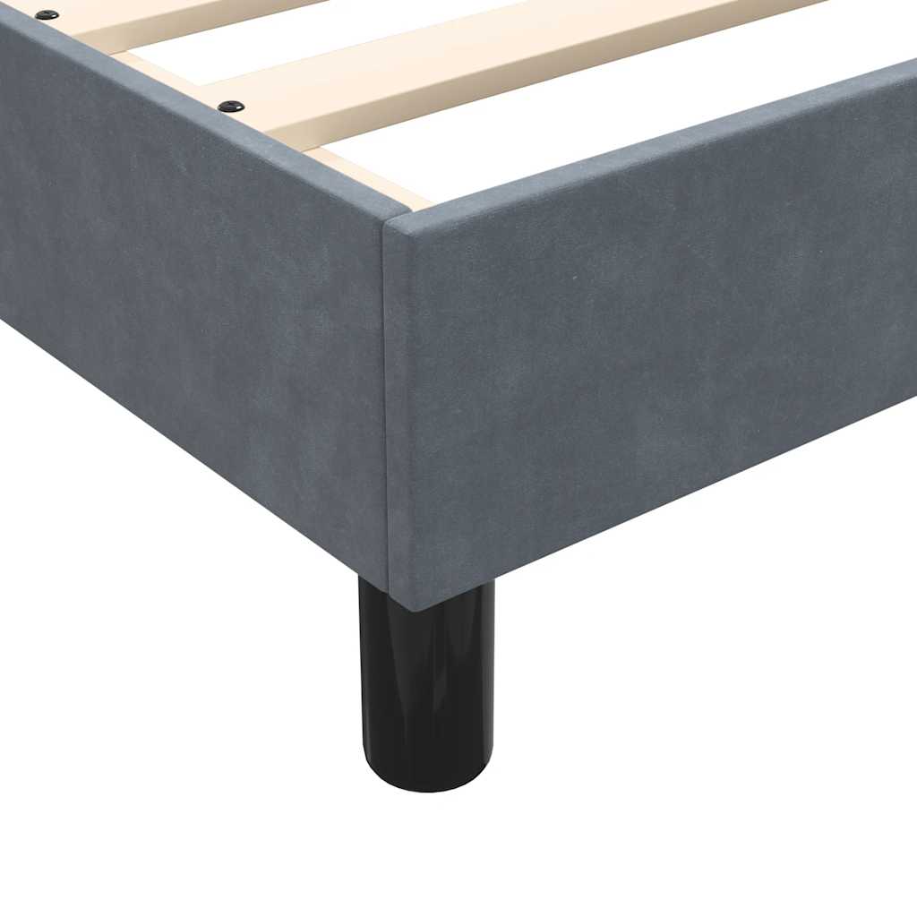 Pat box spring cu saltea, gri închis, 180x220 cm, catifea GartenMobel Dekor