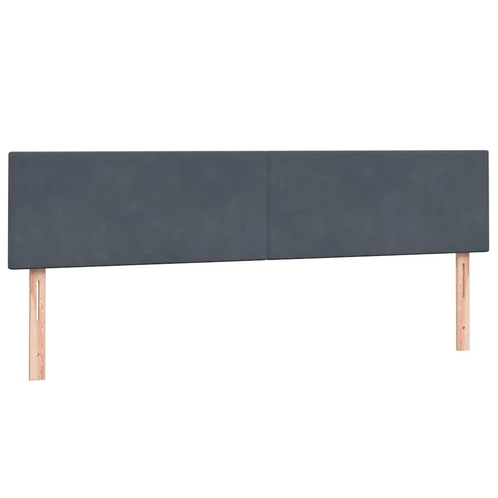 Pat box spring cu saltea, gri închis, 180x220 cm, catifea GartenMobel Dekor