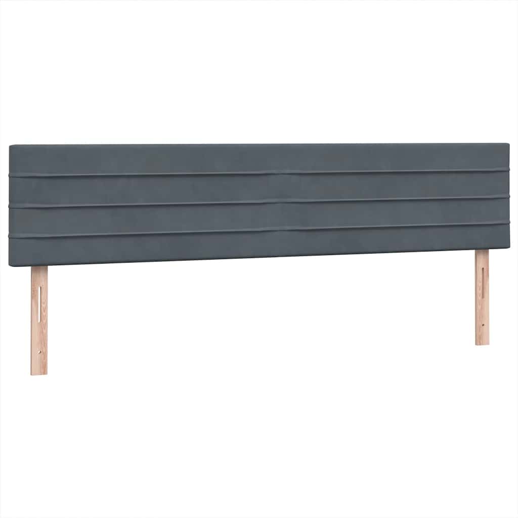 Pat box spring cu saltea, gri închis, 180x210 cm, catifea GartenMobel Dekor
