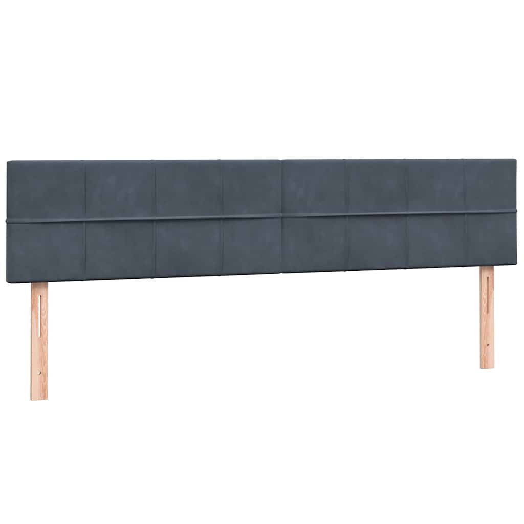 Pat box spring cu saltea, gri închis, 180x220 cm, catifea GartenMobel Dekor