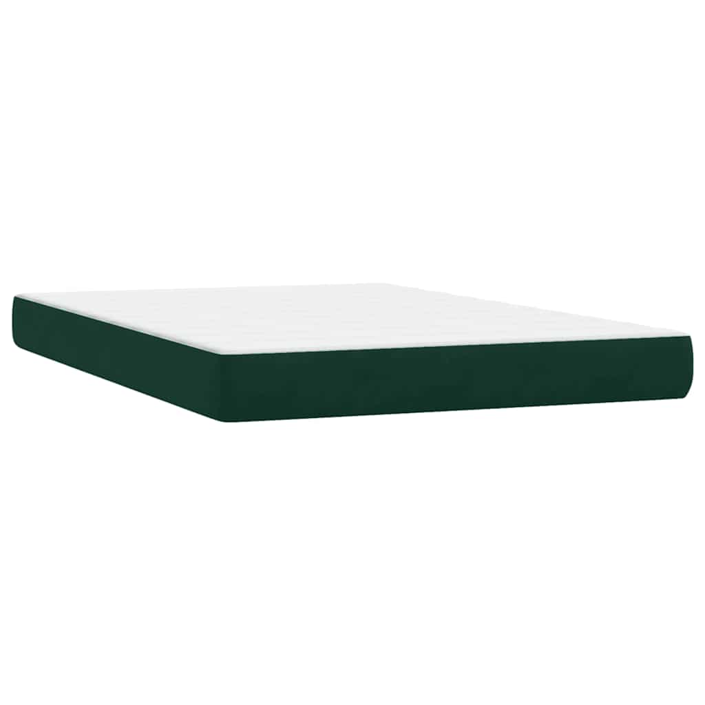 Pat box spring cu saltea, verde închis, 160x210 cm, catifea GartenMobel Dekor