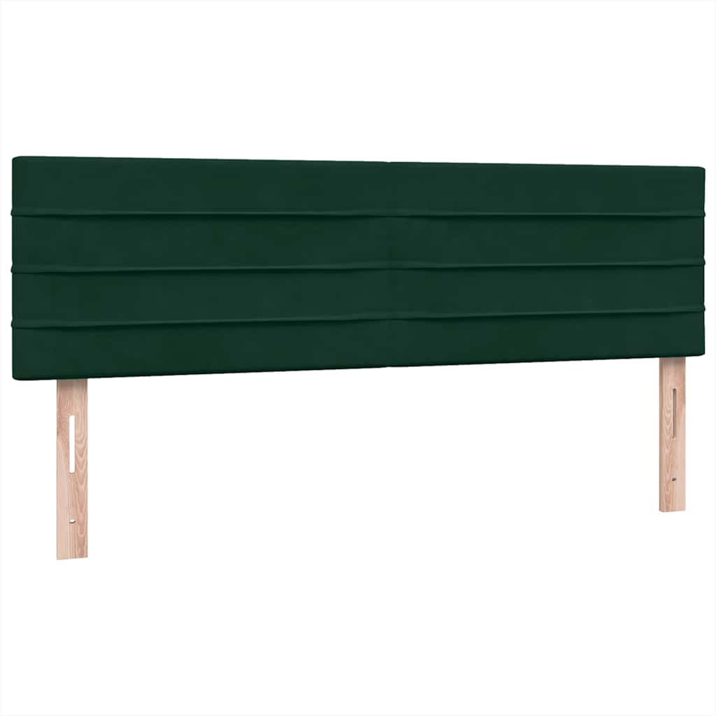 Pat box spring cu saltea, verde închis, 160x210 cm, catifea GartenMobel Dekor