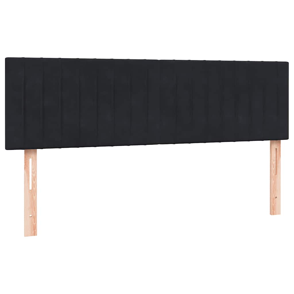 Pat box spring cu saltea, negru, 160x210 cm, catifea GartenMobel Dekor
