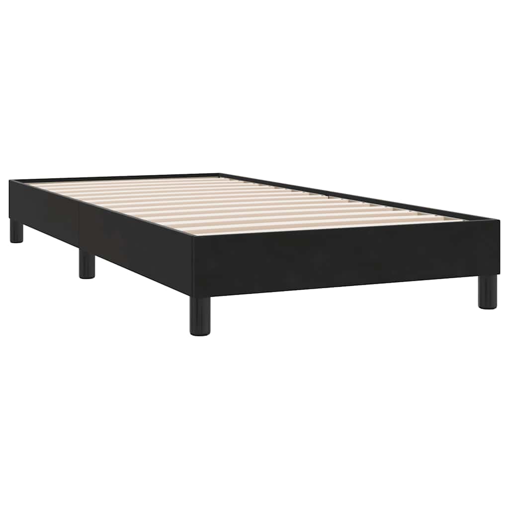 Pat box spring cu saltea, negru, 90x210 cm, catifea GartenMobel Dekor