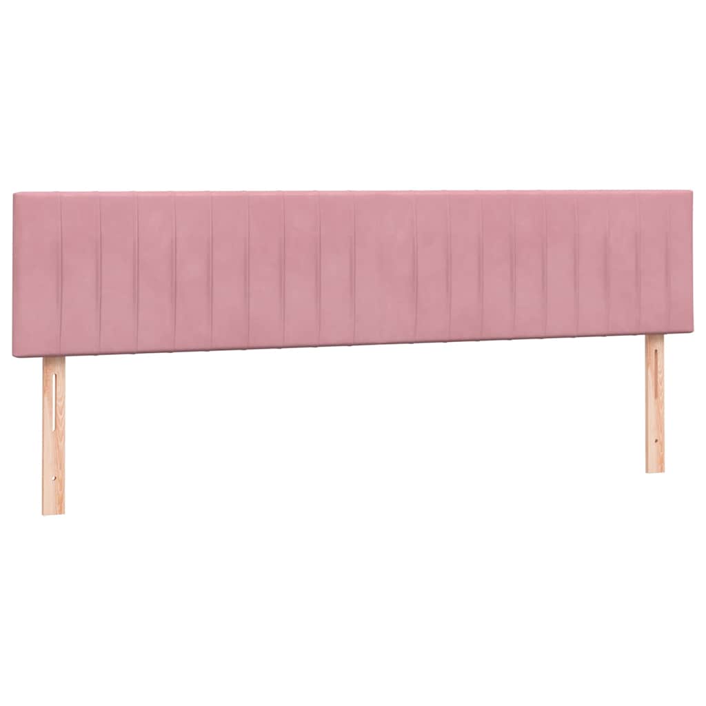 Pat box spring cu saltea, roz, 180x210 cm, catifea GartenMobel Dekor