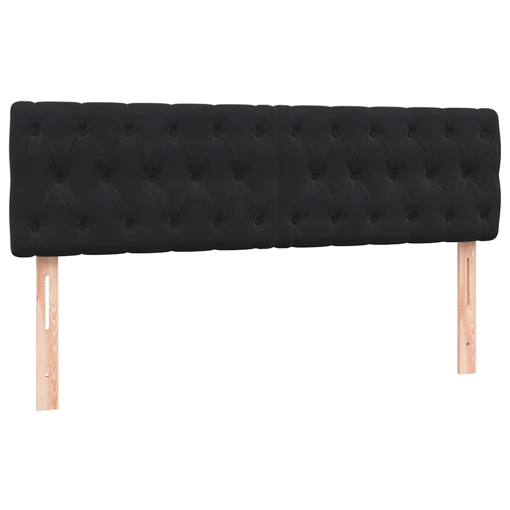 Pat box spring cu saltea, negru, 160x210 cm, catifea GartenMobel Dekor