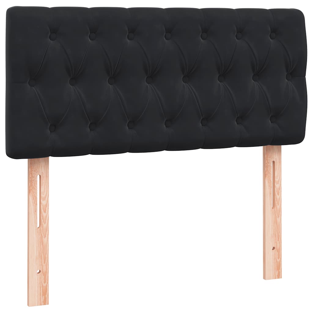 Pat box spring cu saltea, negru, 80x220 cm, catifea GartenMobel Dekor