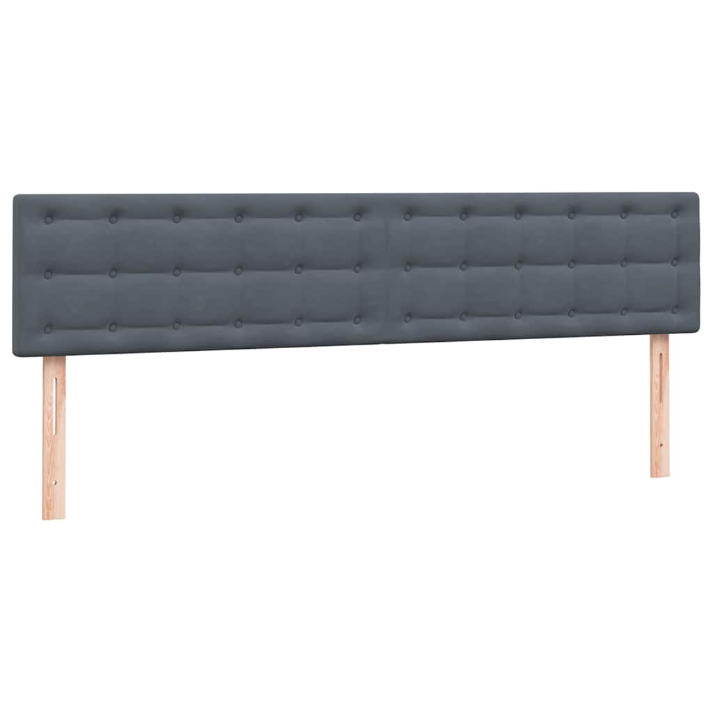 Pat box spring cu saltea, gri închis, 180x220 cm, catifea GartenMobel Dekor