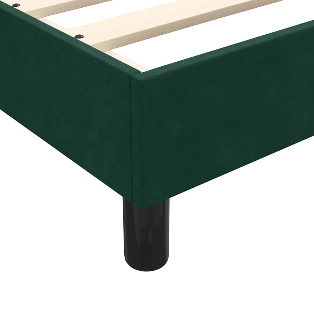 Pat box spring cu saltea, verde închis, 160x220 cm, catifea GartenMobel Dekor