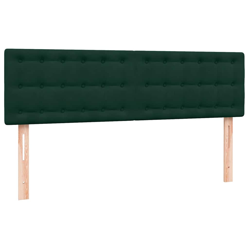 Pat box spring cu saltea, verde închis, 160x220 cm, catifea GartenMobel Dekor