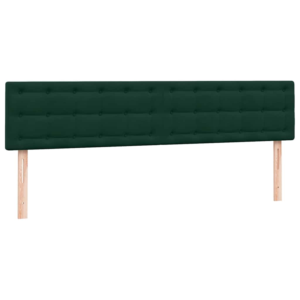 Pat box spring cu saltea, verde închis, 180x220 cm, catifea GartenMobel Dekor