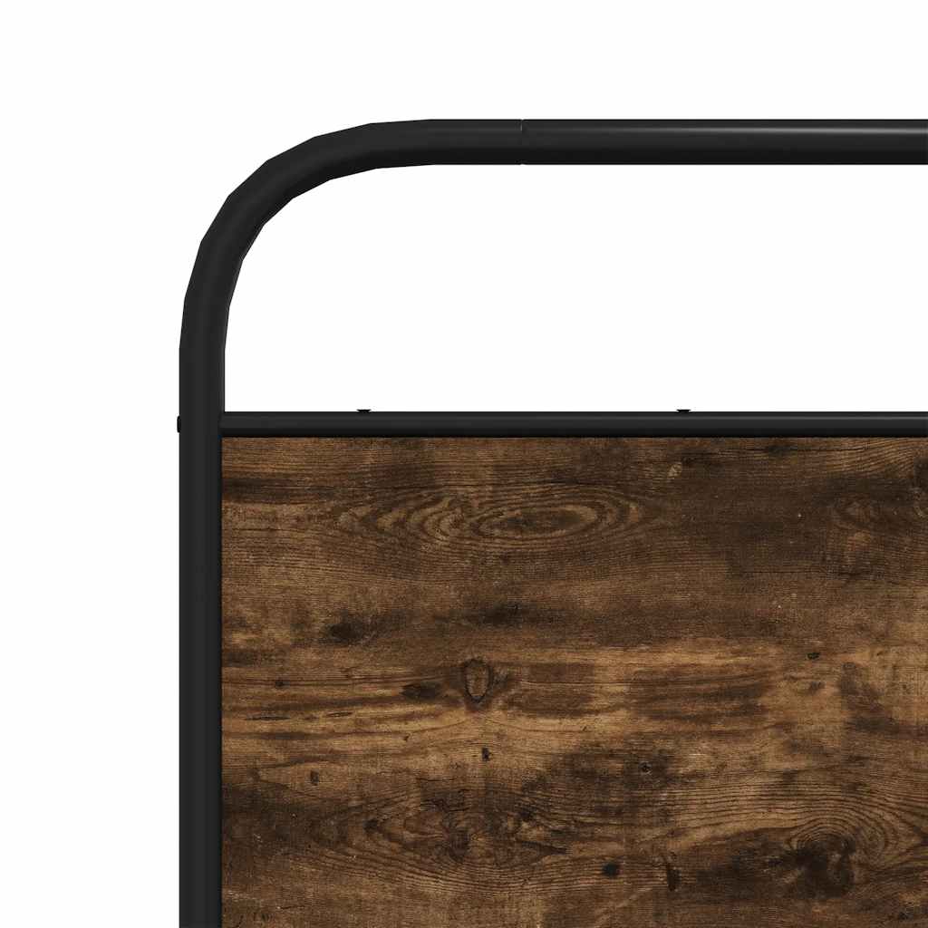 Cadru pat metalic fără saltea, stejar fumuriu, 180x200 cm GartenMobel Dekor