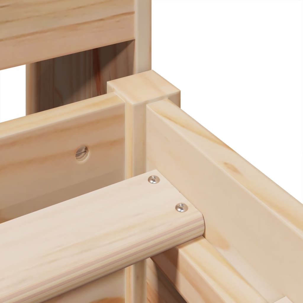 Cadru de pat fără saltea, 135x190 cm, lemn masiv de pin GartenMobel Dekor