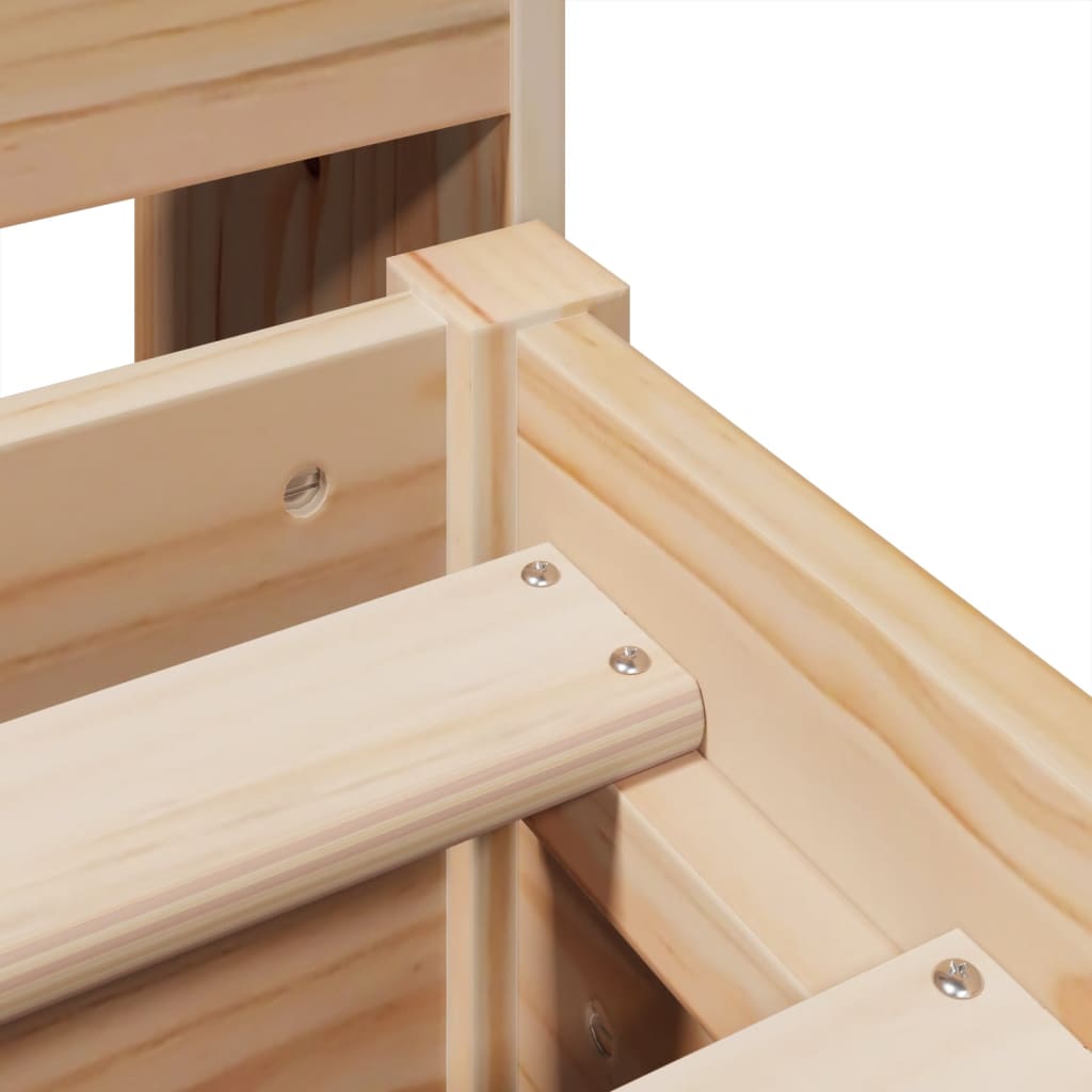 Cadru de pat fără saltea, 140x190 cm, lemn masiv de pin GartenMobel Dekor