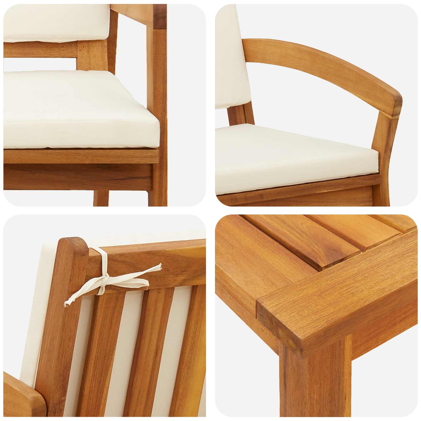 Set bistro cu pernă 5 pcs Maro Poliester GartenMobel Dekor