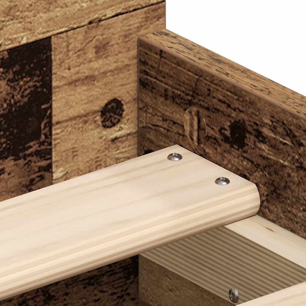 Cadru de pat fără saltea Lemn vechi 90x190cm Lemn prelucrat GartenMobel Dekor