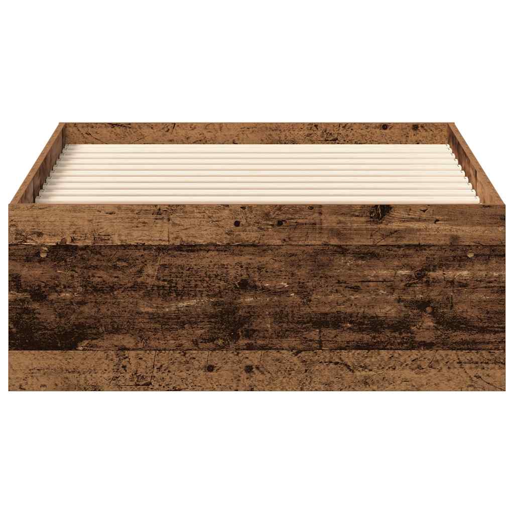 Cadru de pat fără saltea Lemn vechi 90x190cm Lemn prelucrat GartenMobel Dekor