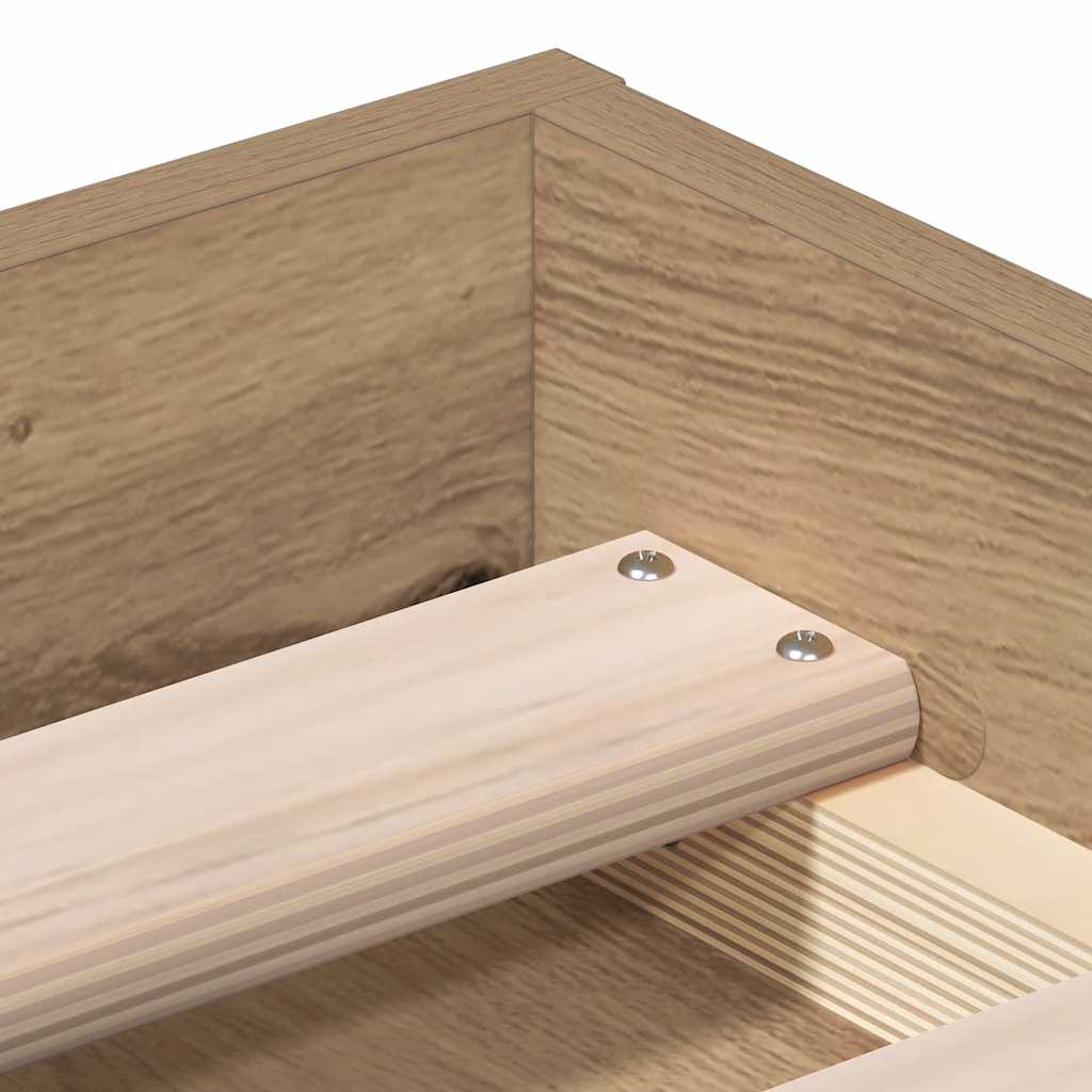 Cadru de pat fără saltea Stejar Artisan 90x200cm Lemn prelucrat GartenMobel Dekor