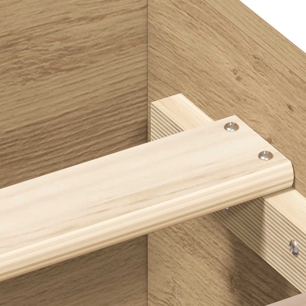 Cadru pat fără saltea Stejar Artisan 140x190cm Lemn prelucrat GartenMobel Dekor