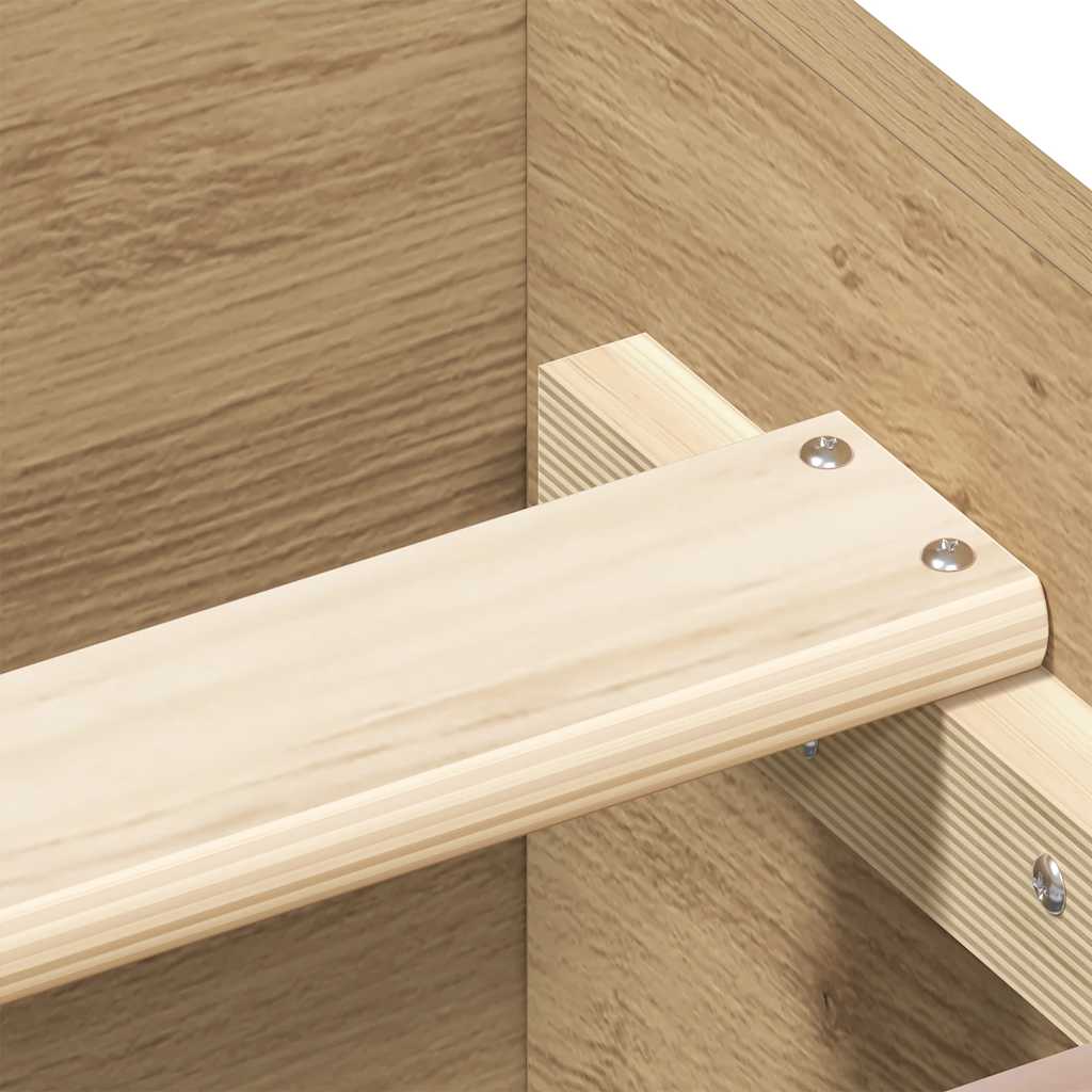 Cadru pat fără saltea Stejar Artisan 180x200cm Lemn prelucrat GartenMobel Dekor