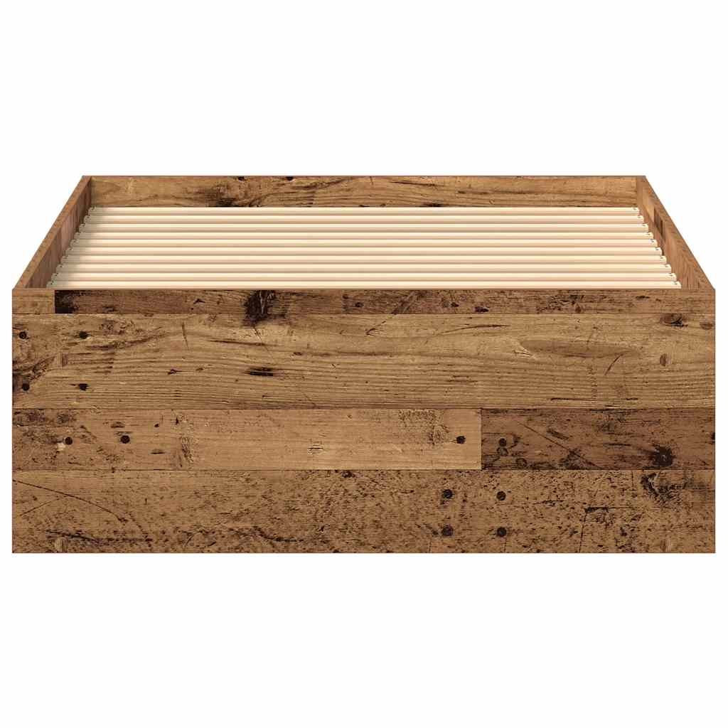 Cadru de pat fără saltea Lemn vechi 75x190 cm Lemn prelucrat GartenMobel Dekor