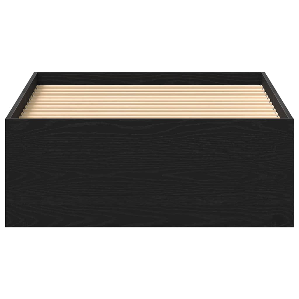 Cadru de pat fără saltea Stejar negru 100x200 cm Lemn prelucrat GartenMobel Dekor