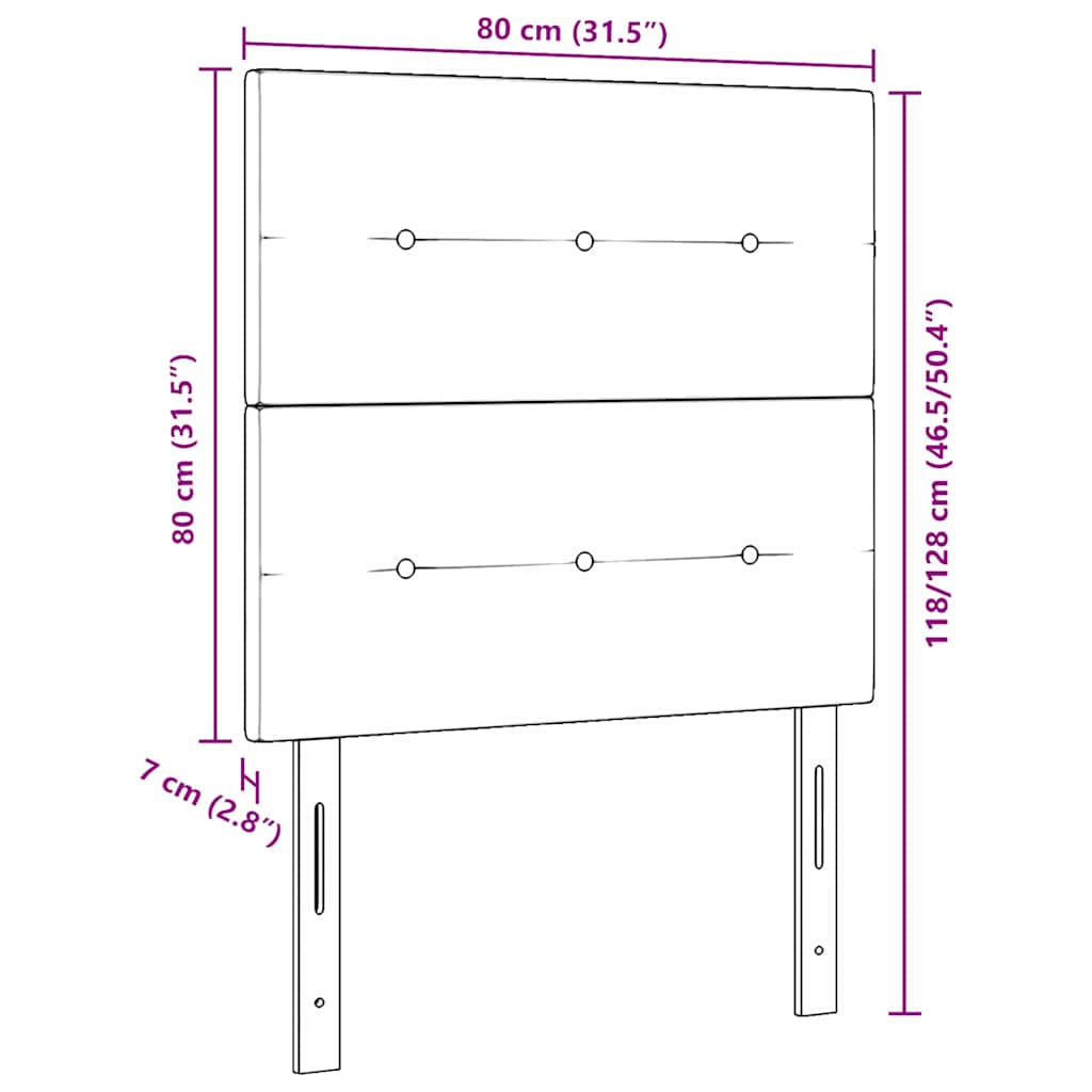 Cap de pat cu înălțime ajustabilă Negru 80 cm țesătură GartenMobel Dekor