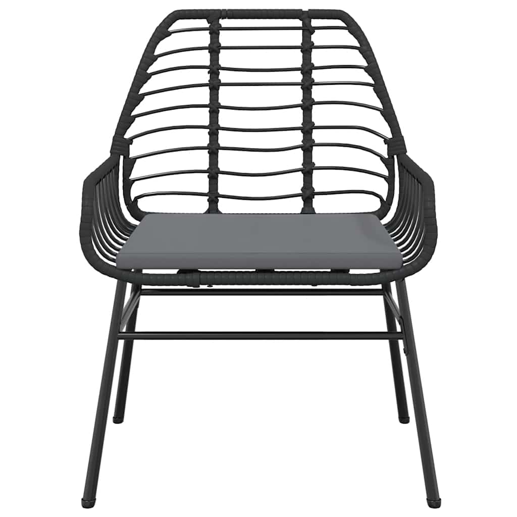 Set de sufragerie de grădină 5 piese neagră Sticlă Poly Rattan GartenMobel Dekor