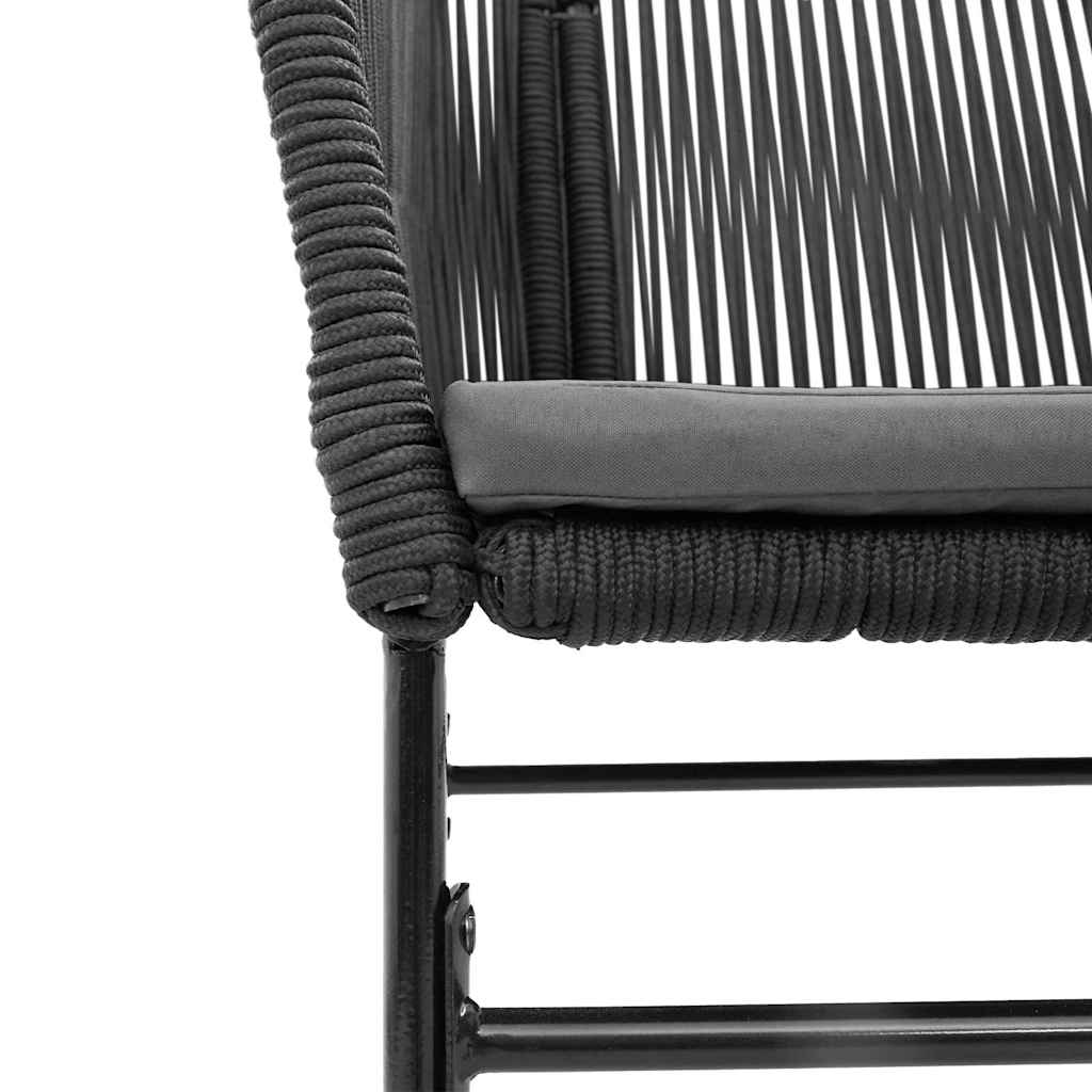 Set de sufragerie de grădină 5 piese neagră Sticlă Poly Rattan GartenMobel Dekor