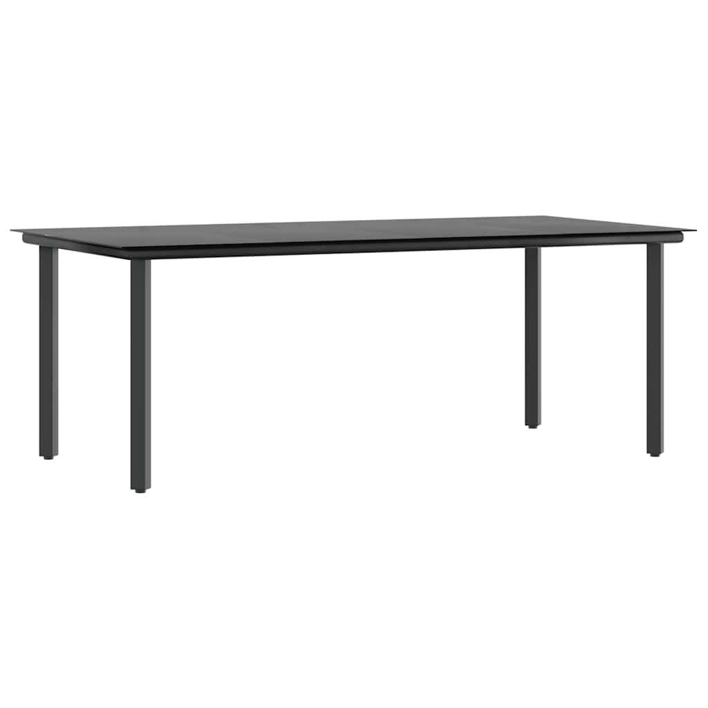 Set de sufragerie de grădină 9 piese sticlă maro din poli ratan GartenMobel Dekor