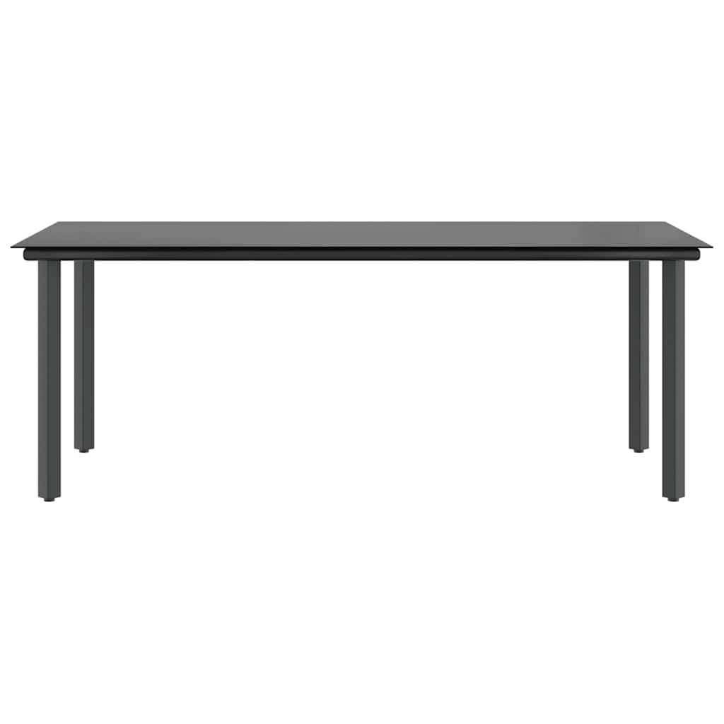 Set de sufragerie de grădină 9 piese sticlă maro din poli ratan GartenMobel Dekor