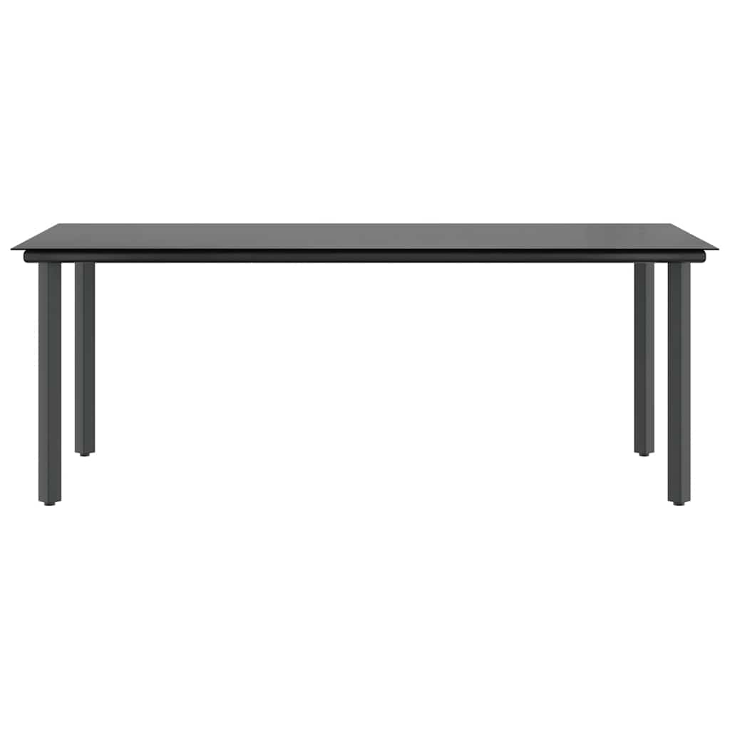 Set de sufragerie de grădină de 9 piese sticlă poliratan maro GartenMobel Dekor