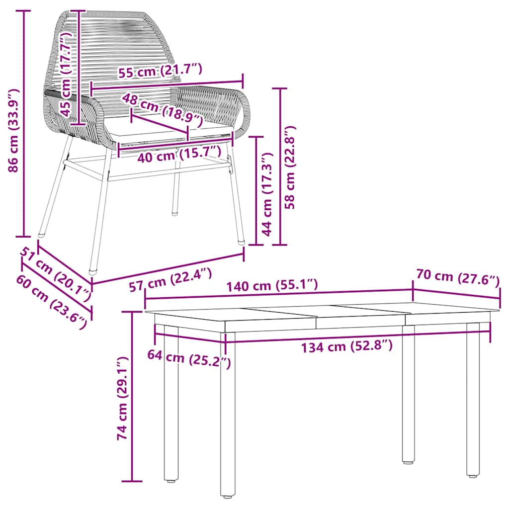 Set mobilier de grădină cu perne 5 piese maro sticlă polirattan GartenMobel Dekor