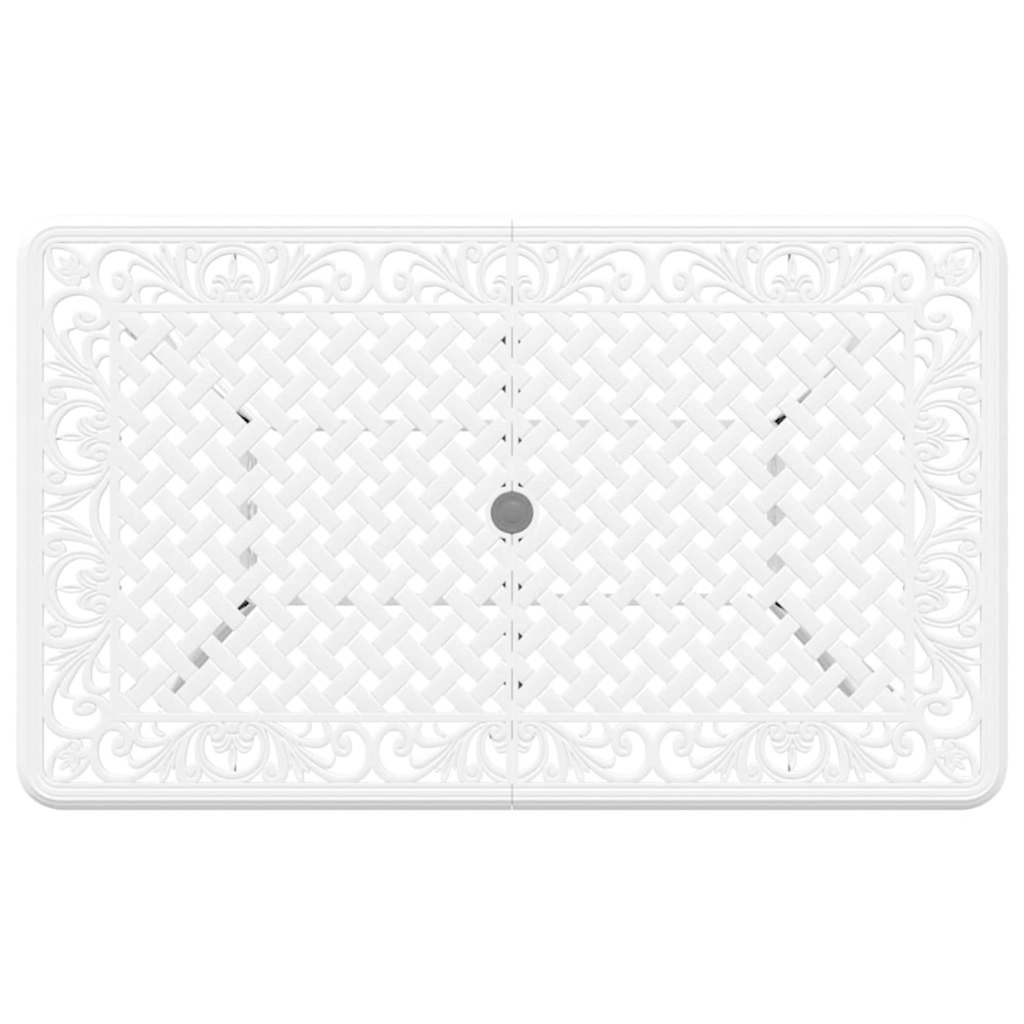 Set de masă pentru grădină 5 pcs Alb Aluminiu GartenMobel Dekor