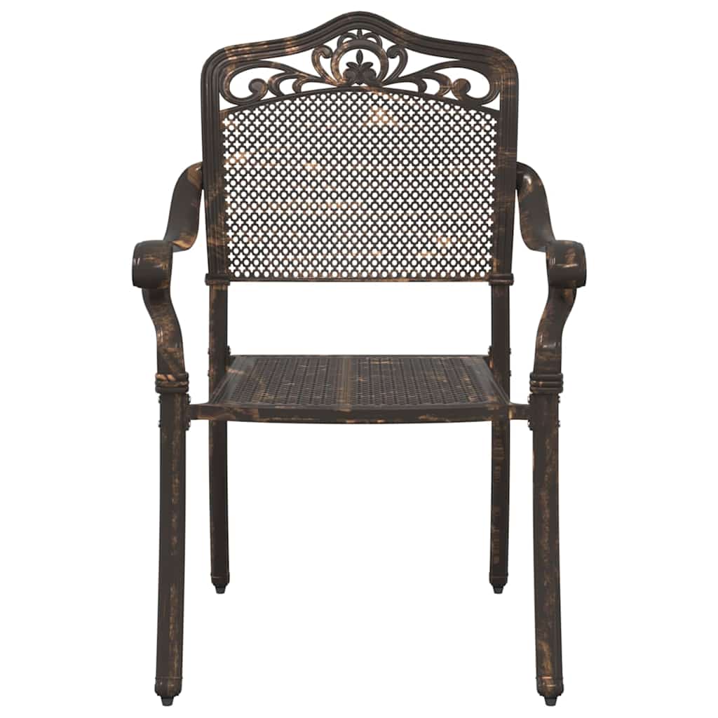 Set de masă pentru grădină 5 pcs Bronz Aluminiu GartenMobel Dekor