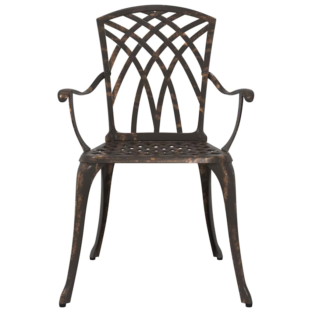 Set de masă pentru grădină 5 pcs Bronz Aluminiu GartenMobel Dekor