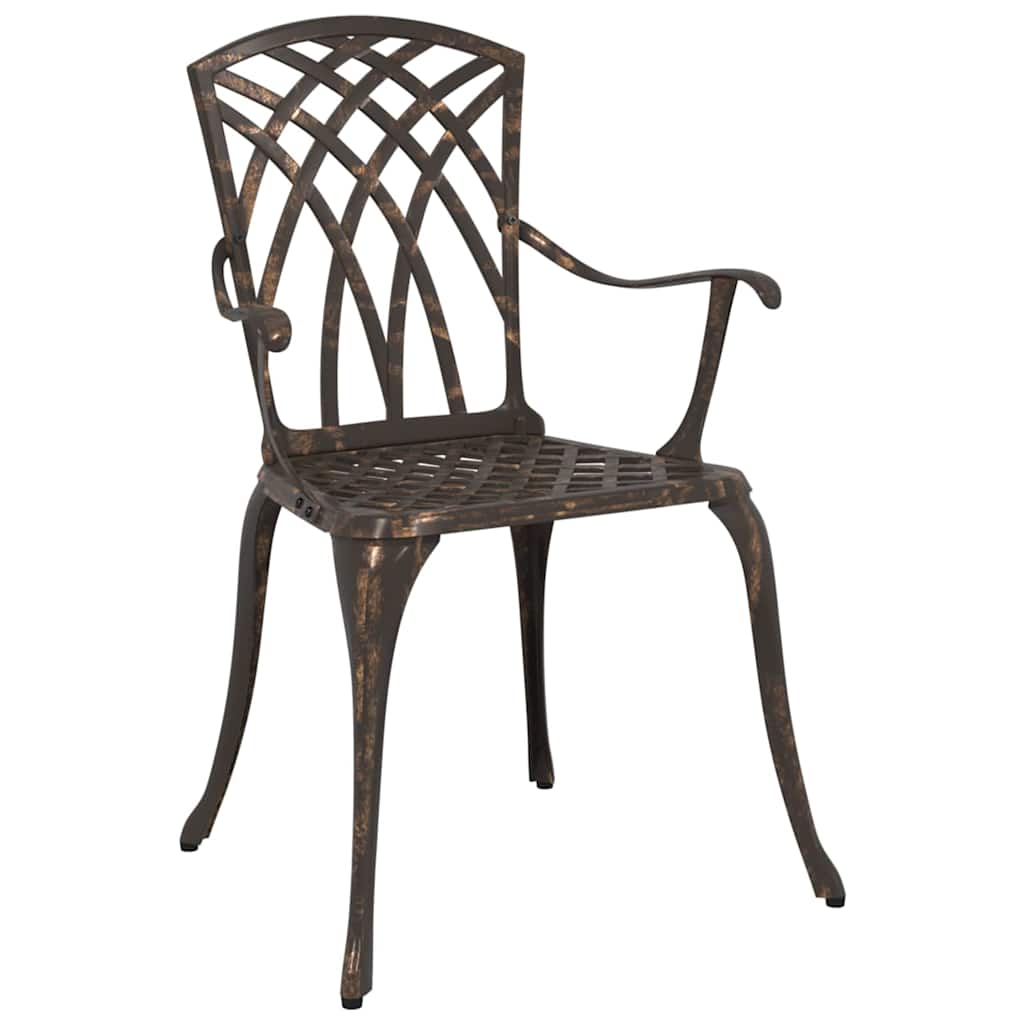 Set de masă pentru grădină 5 pcs Bronz Aluminiu GartenMobel Dekor