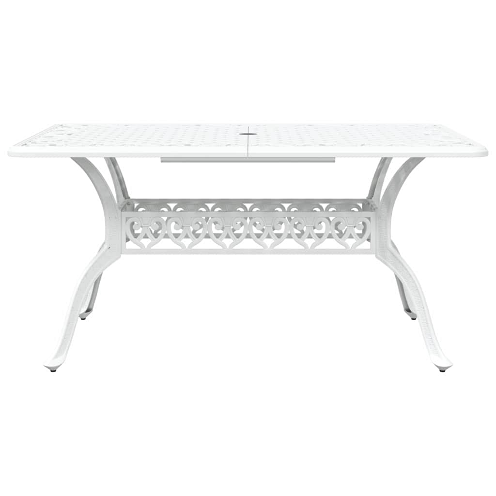 Set de masă pentru grădină 7 pcs Alb Aluminiu GartenMobel Dekor