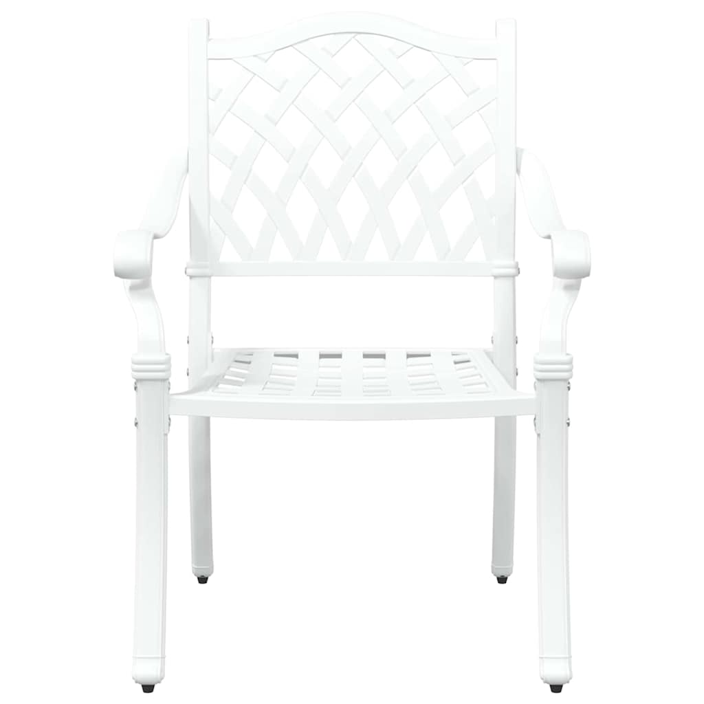 Set de masă pentru grădină 7 pcs Alb Aluminiu GartenMobel Dekor