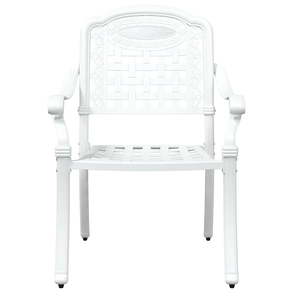 Set de masă pentru grădină 7 pcs Alb Aluminiu GartenMobel Dekor