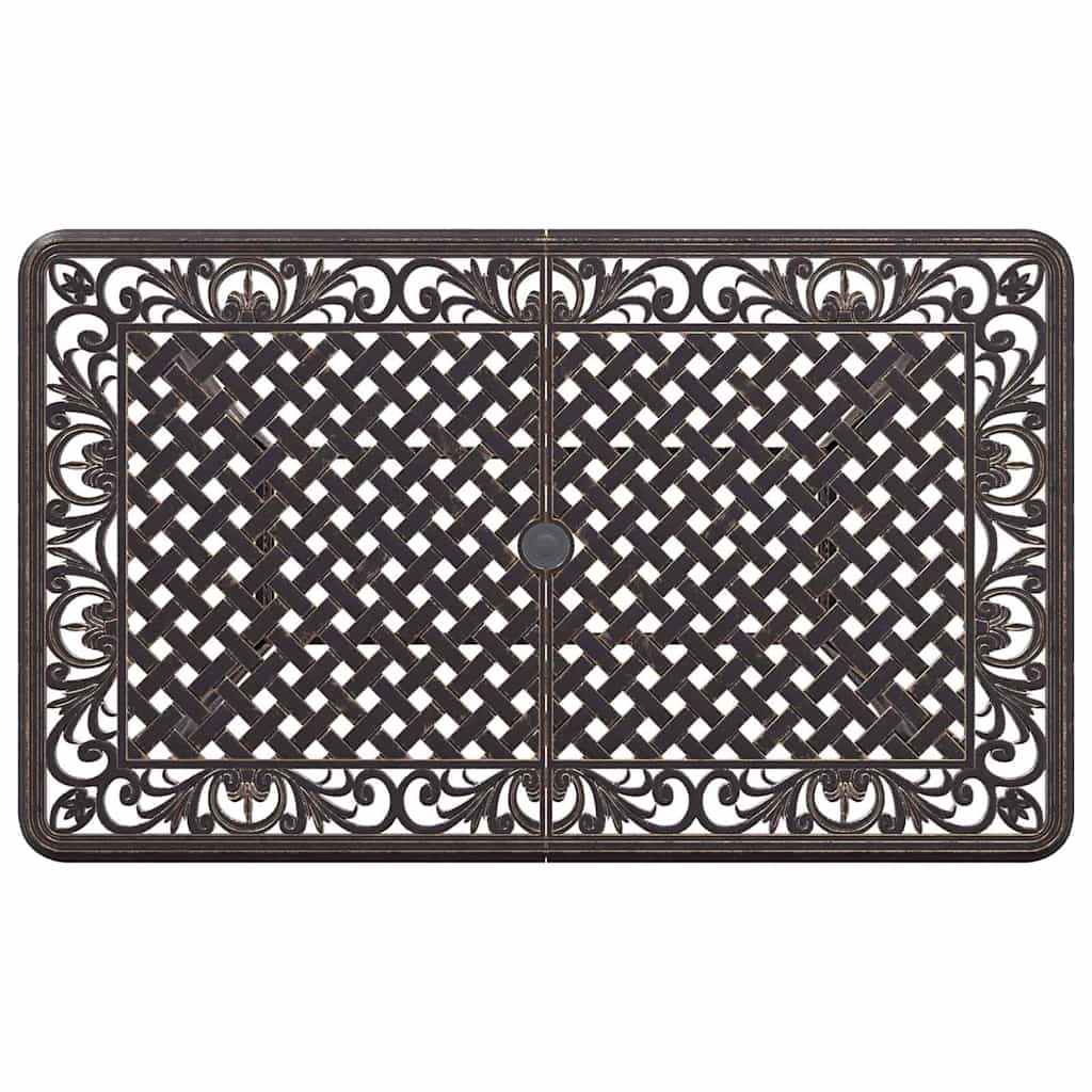 Set de masă pentru grădină 7 pcs Bronz Aluminiu GartenMobel Dekor