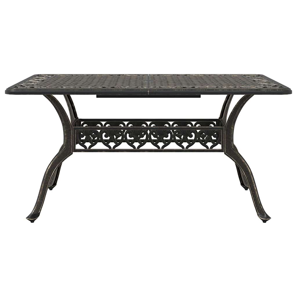 Set de masă pentru grădină 7 pcs Bronz Aluminiu GartenMobel Dekor