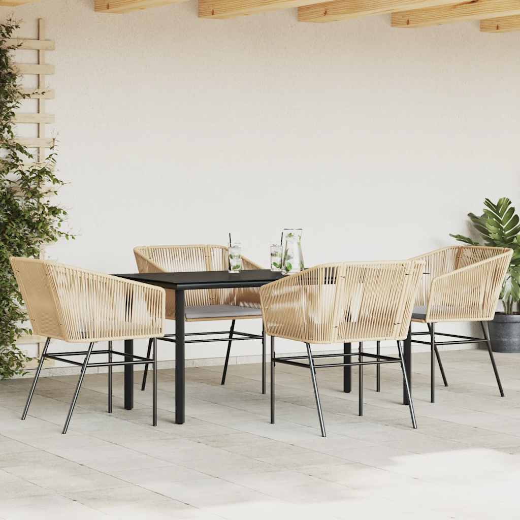 Set mobilier de grădină cu perne 5 piese maro sticlă polirattan GartenMobel Dekor