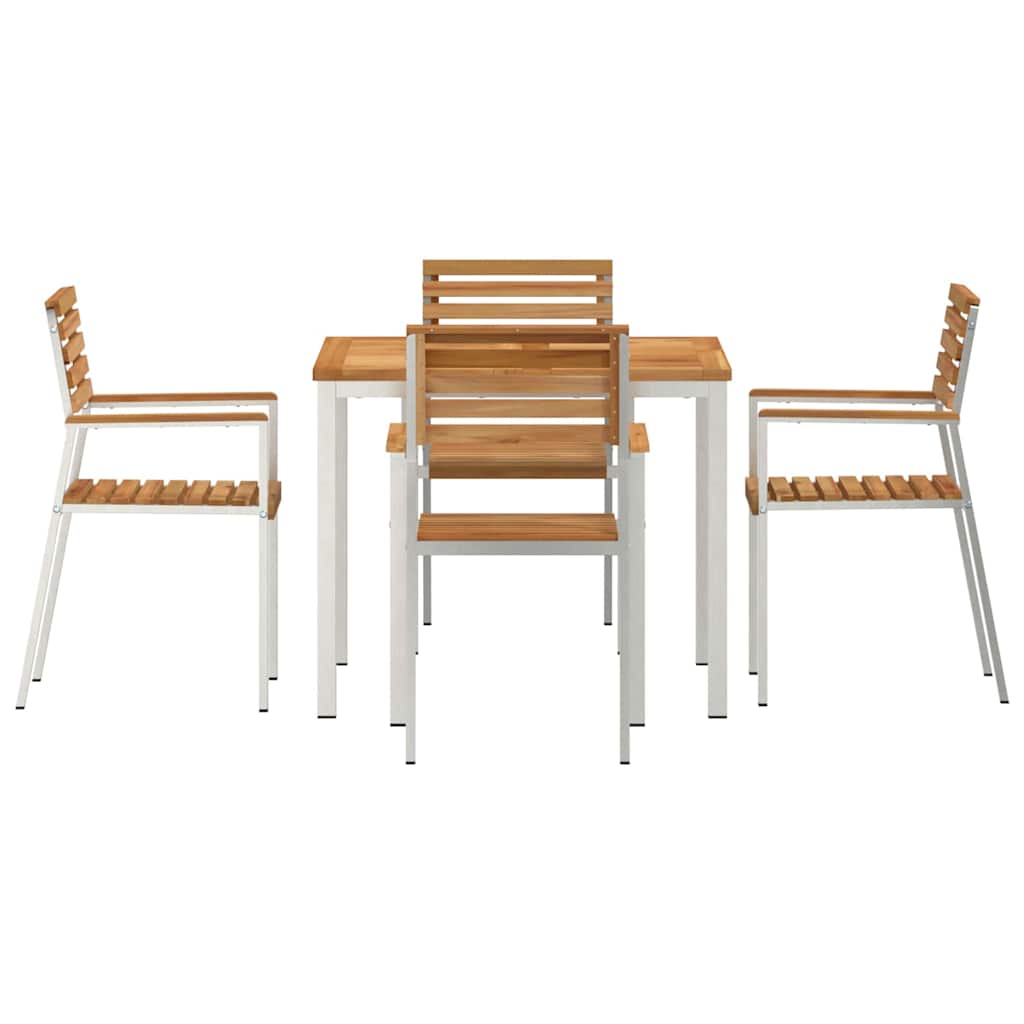 Set de masă pentru grădină 5 pcs Maro Lemn solid de tec GartenMobel Dekor